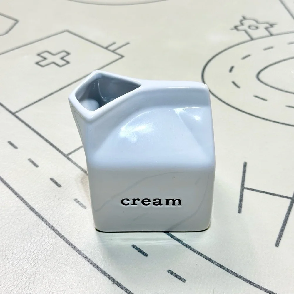Crate & Barrel Ceramic Cream Container